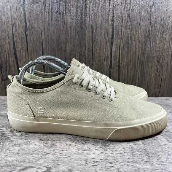 Everlane Womens Recycled Cotton Platform Sneakers Beige 10.5
