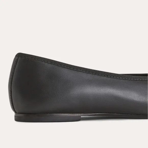 Everlane Women's The Ballet Flats Black Nappa Leather 8