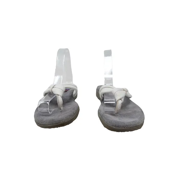 Famolare Wave There Lite Sandals White Flip Flop Slip On Women's Size 6.5