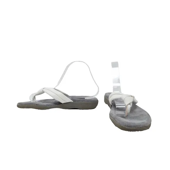 Famolare Wave There Lite Sandals White Flip Flop Slip On Women's Size 6.5