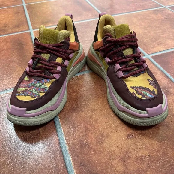 Farm Rio Multicolor Chunky Sole Lace-Up Sneakers Size 6.5