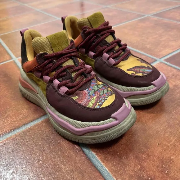 Farm Rio Multicolor Chunky Sole Lace-Up Sneakers Size 6.5