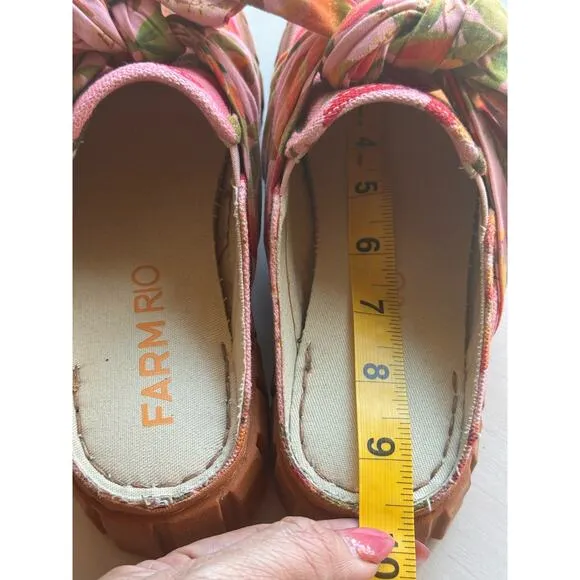 FARM RIO pink Bow Mule Sneaker size 6