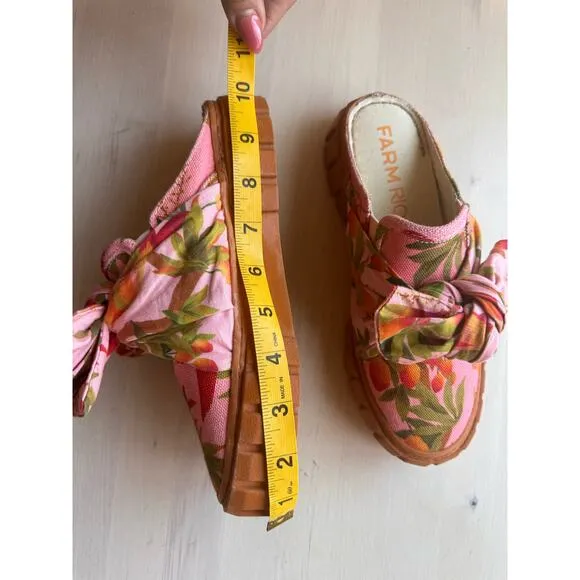 FARM RIO pink Bow Mule Sneaker size 6