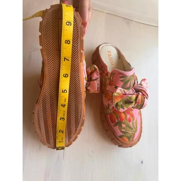 FARM RIO pink Bow Mule Sneaker size 6