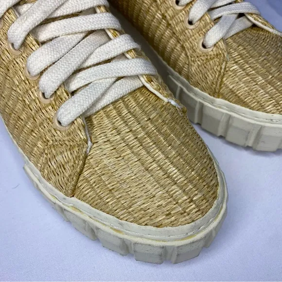 FARM RIO Straw Platform Low-top Sneakers Palha Size 7.5