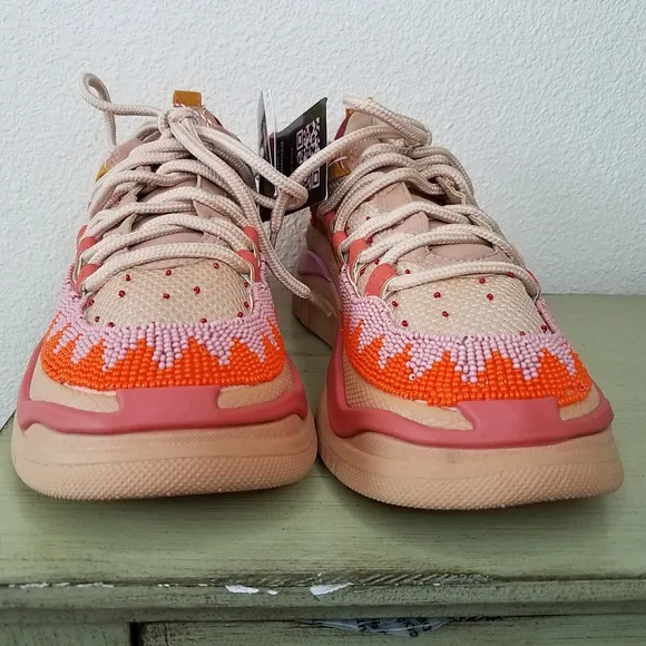 FARM Rio Women's Jungle Panther Bead &amp; Embroidery Embellished Platform Sneakers