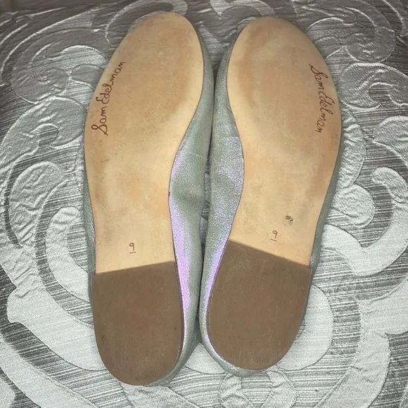 Felicia Ballet flats slippers iridescent pearl silver lavender pinkish lilac