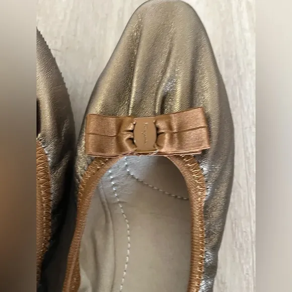 Fellipe Krein Designer Ballet Flats – Metallic Bronze – Size 8