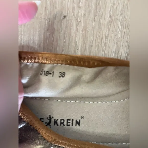 Fellipe Krein Designer Ballet Flats – Metallic Bronze – Size 8
