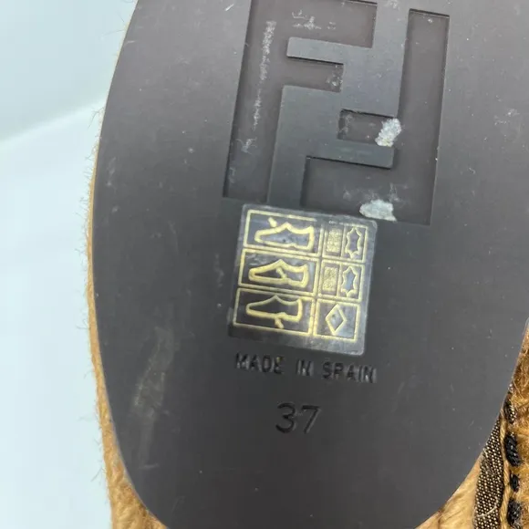 Fendi Pequin Canvas Striped Espadrilles Shoes Black Brown