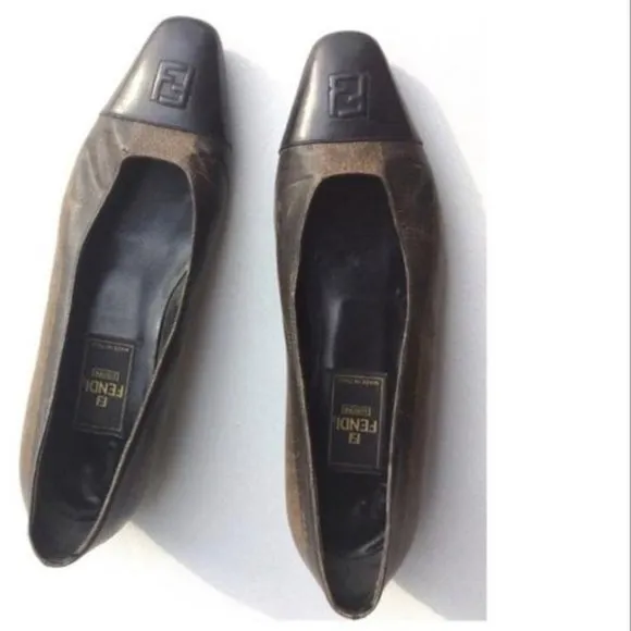 Fendi Wide Pequin Striped Coated Canvas