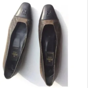 Fendi Wide Pequin Striped Coated Canvas