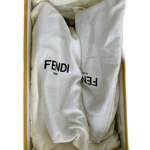 Fendi Zucca FF Logo PVC Leather Ballet Flats Colibri Brown EU 36.5 / US 6