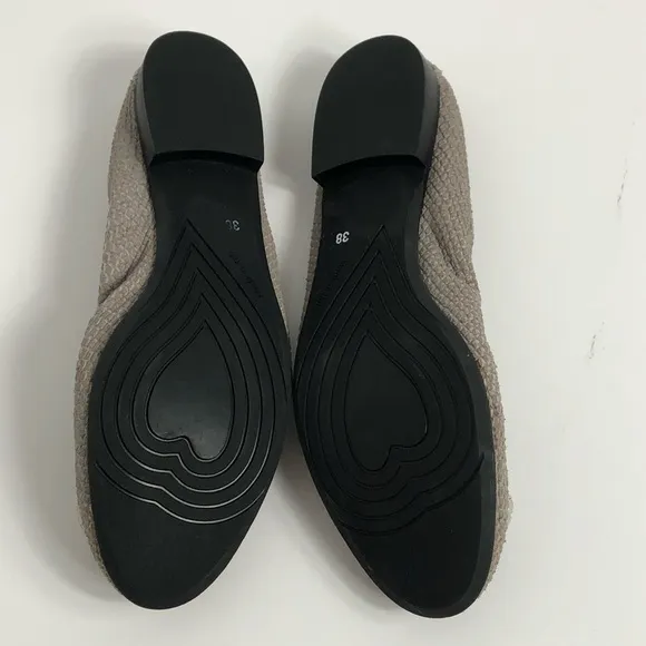 Ferca 81 Leather Ballerina Flats Jeweled Toe 38