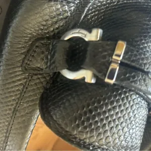 Ferragamo dress shoe horsebit loafers Silver buckle logo shoes driving s…