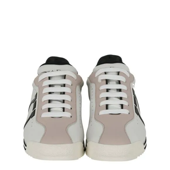 Ferragamo Pring Leather Sneakers White Mens
