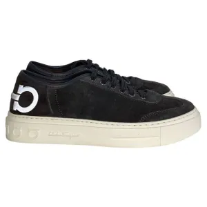 Ferragamo Truman Platform Sneakers in Black Suede