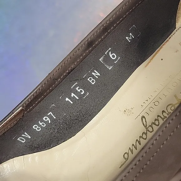 Ferrogamo Vintage Chocolate Brown Suede Flats/Loafer