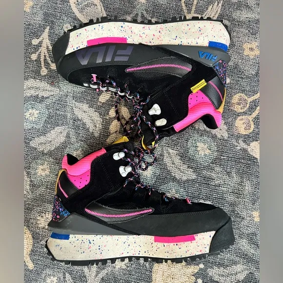 Fila Renno Multi Trekking platform sneakers hot pink and black