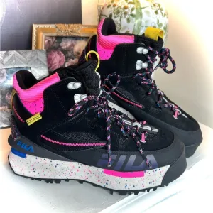 Fila Renno Multi Trekking platform sneakers hot pink and black