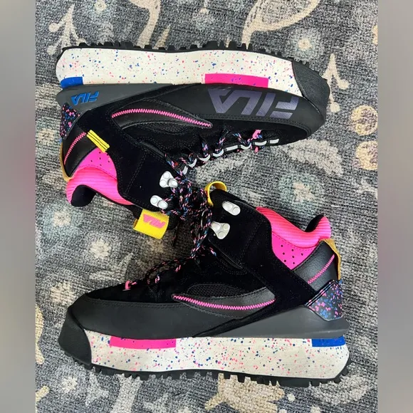 Fila Renno Multi Trekking platform sneakers hot pink and black