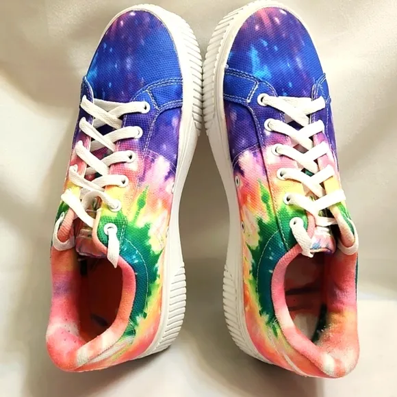 Fila Tie-Dye Panache Sandblast Colorful Rainbow Platform sneakers (w 9)