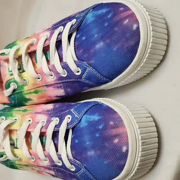 Fila Tie-Dye Panache Sandblast Colorful Rainbow Platform sneakers (w 9)
