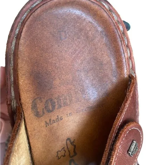 Finn Comfort Brown Leather Strap Sandals, EU 37