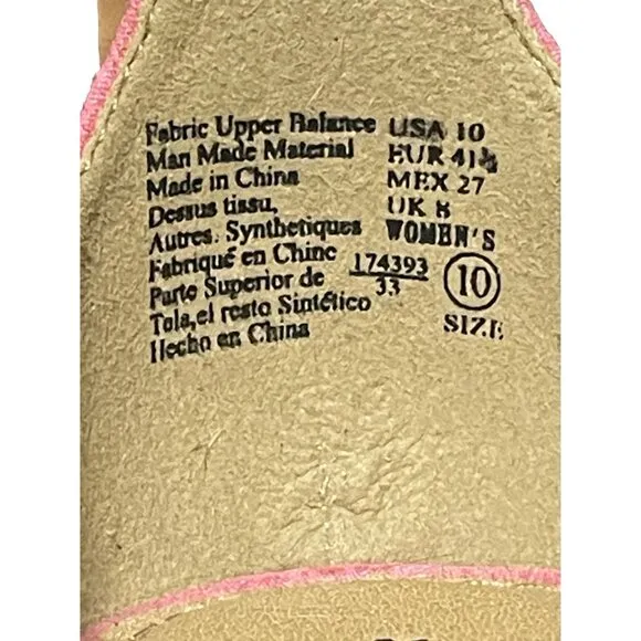 Fiomi Women's Size‎ 10 Pink Faux Suede Ankle Strap Sandals With Buckle Closure