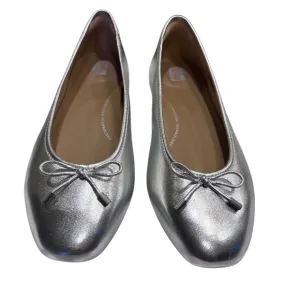 FitFlop Delicato Bow Soft Metallic Leather Ballet flats.*EUC*