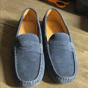 Flag Ltd Nappa Glove Navy Suede Driving Loafers