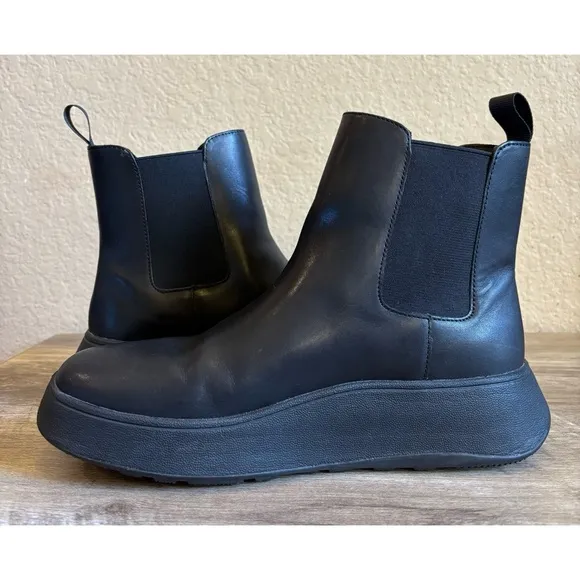 Flitflop Leather Flatform Chelsea Boots