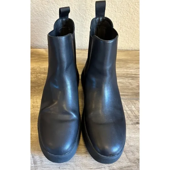Flitflop Leather Flatform Chelsea Boots