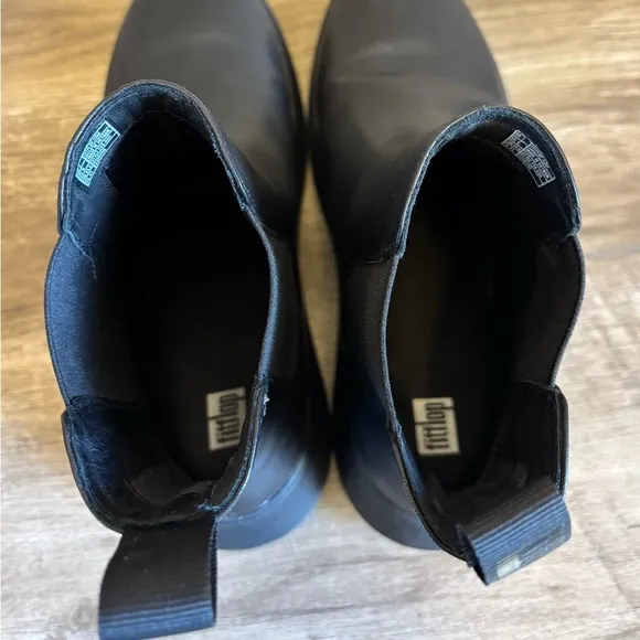 Flitflop Leather Flatform Chelsea Boots