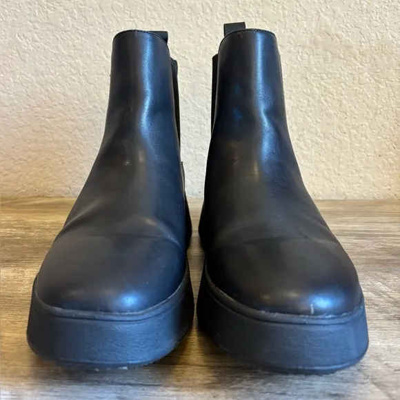 Flitflop Leather Flatform Chelsea Boots