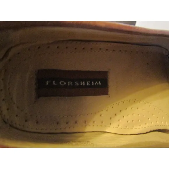 Florsheim Marshall Loafers Brown Woven Leather Slip On Shoes Size 10.5 D