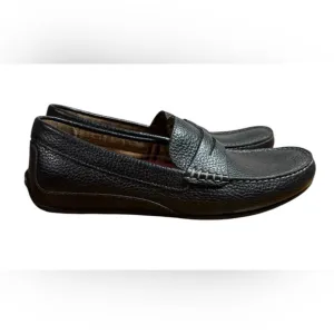 Florsheim Men’s Leather Driver Black Driving Penny Loafer Slip-On Moc toe 10 M
