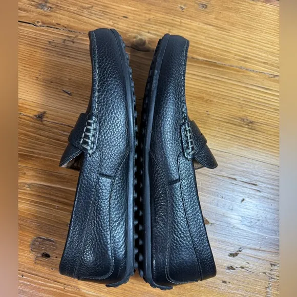 Florsheim Men’s Leather Driver Black Driving Penny Loafer Slip-On Moc toe 10 M