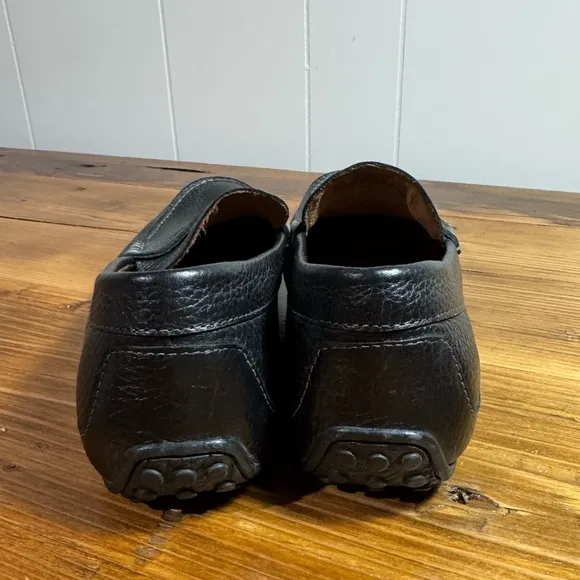 Florsheim Men’s Leather Driver Black Driving Penny Loafer Slip-On Moc toe 10 M
