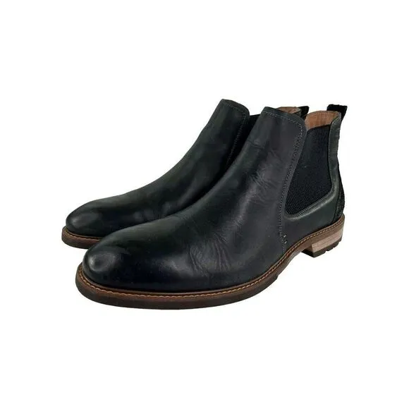 Florsheim Men's Lodge Plain Toe Gore Boot US 12 M Black Chelsea Boots