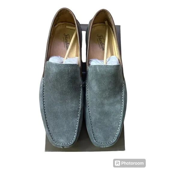 Florsheim Talladega Venetian Men’s Gray Loafer Suede Shoes Size 13M EEUC