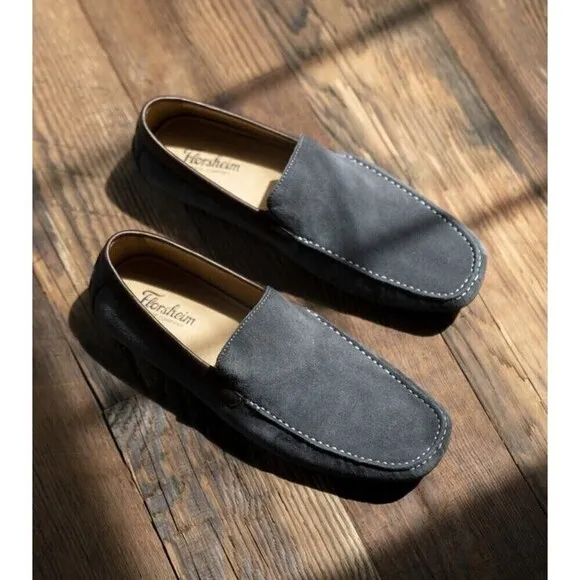 Florsheim Talladega Venetian Men’s Gray Loafer Suede Shoes Size 13M EEUC