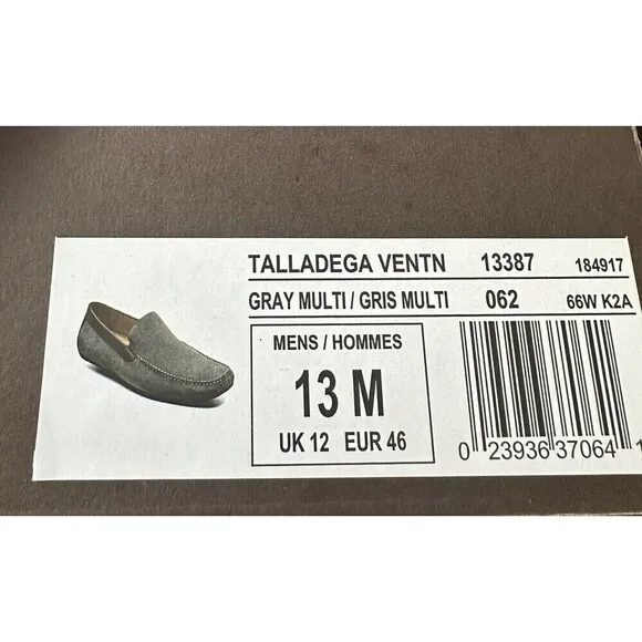 Florsheim Talladega Venetian Men’s Gray Loafer Suede Shoes Size 13M EEUC