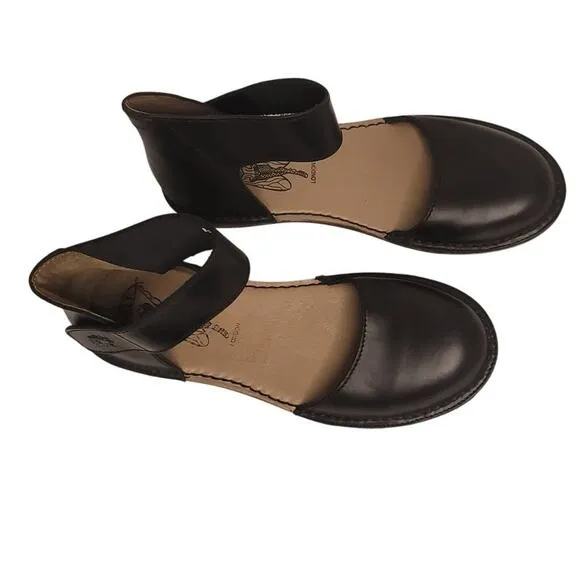 Fly London Fipa477fly Black Flats Mary Jane Made In Portugal Size 41 Euro/ 10 US