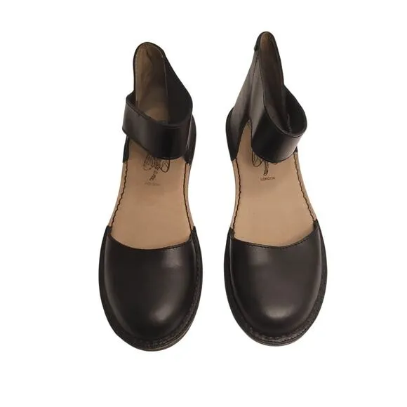 Fly London Fipa477fly Black Flats Mary Jane Made In Portugal Size 41 Euro/ 10 US