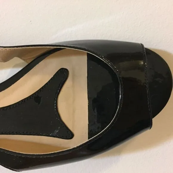 Forum Black Patent European Sandals