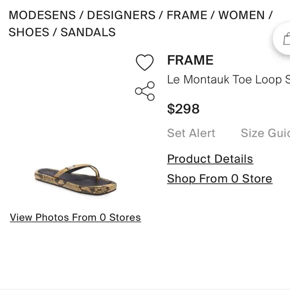 Frame Le Montauk Leather Cross Sandals python multi Size 38 like new