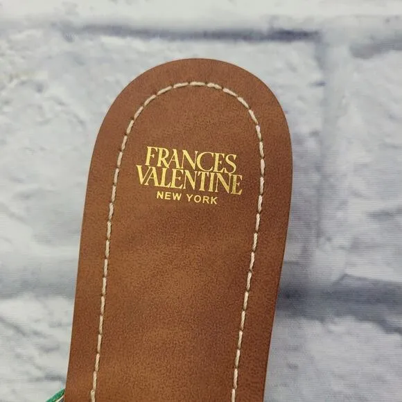 Frances Valentine Canary Grass Circle Slides size 6