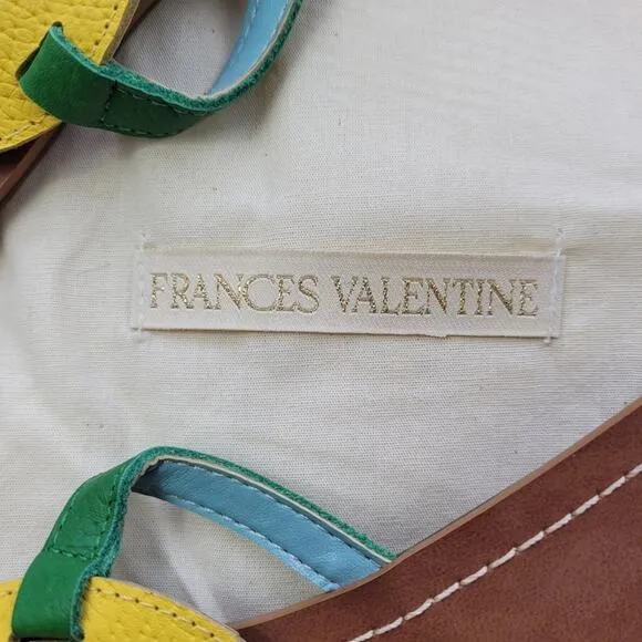Frances Valentine Canary Grass Circle Slides size 6